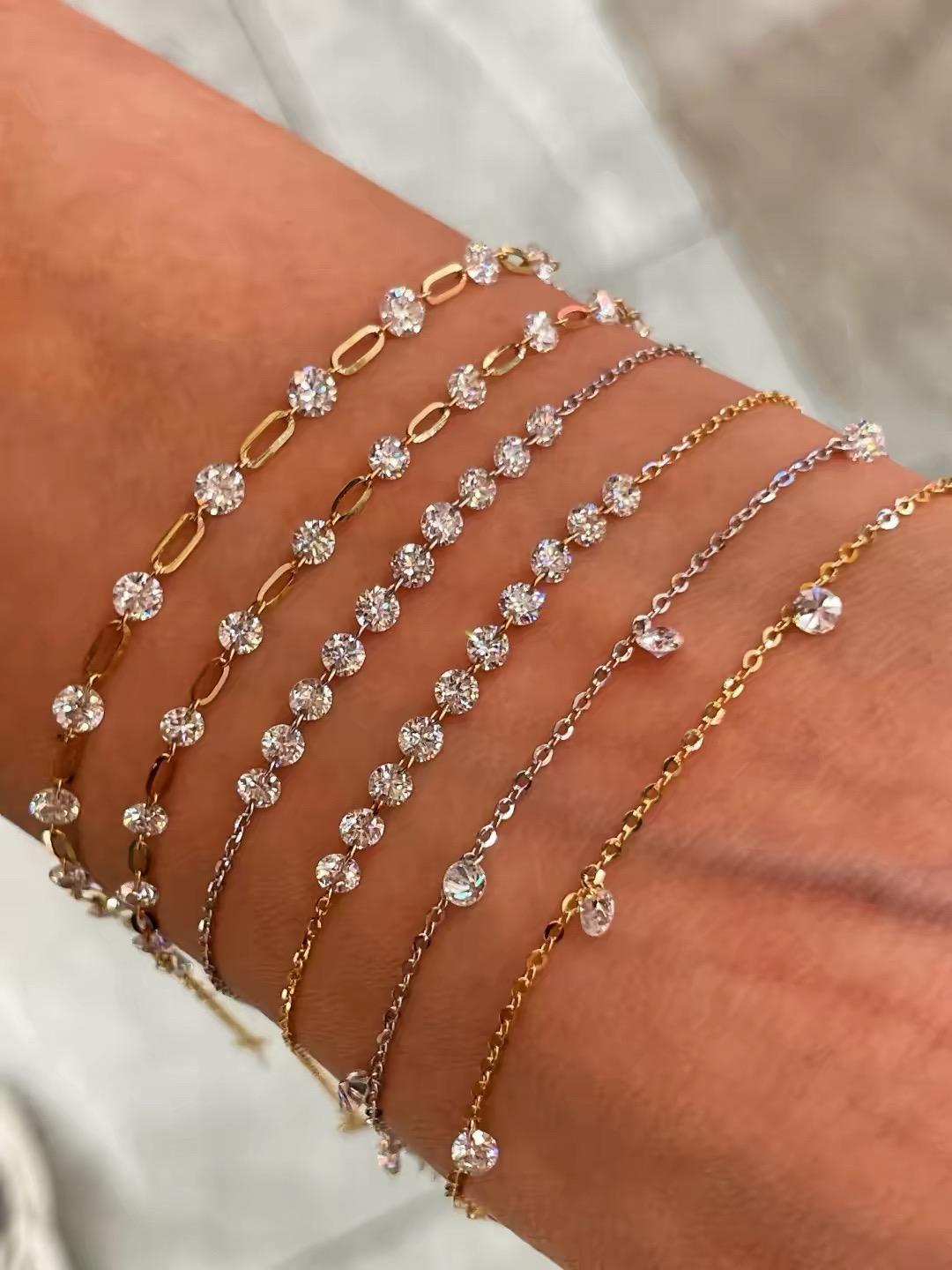 Diamond Chain Bracelets