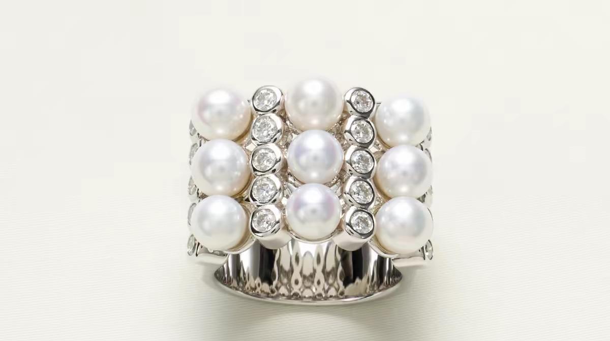 Pearl and Diamond Ring