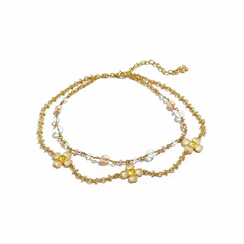 Gold Clover Charm Necklace
