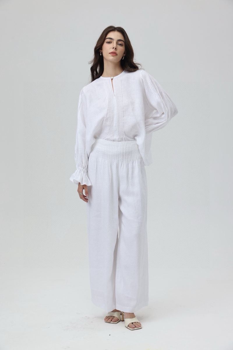 White Linen Set