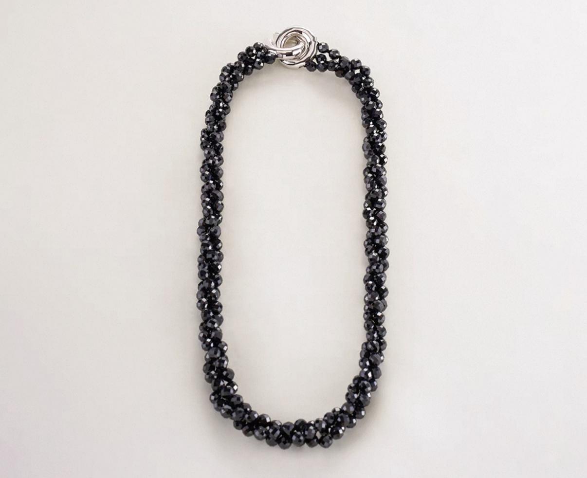 Black Spinel Beaded Necklace