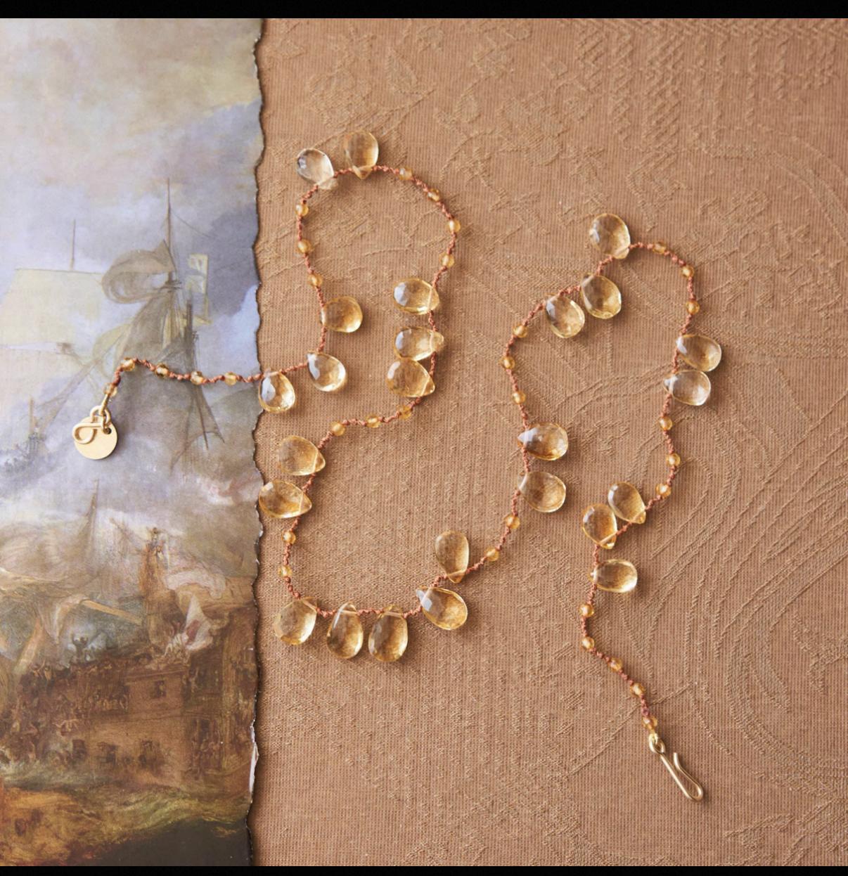 Citrine Drop Necklace