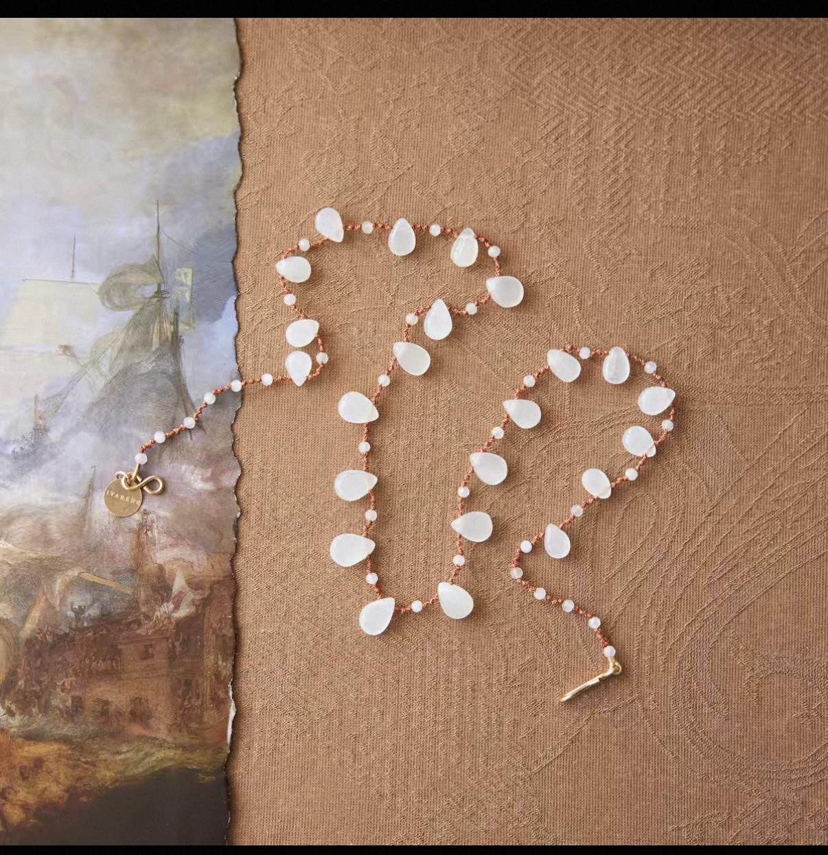 Moonstone Drop Necklace