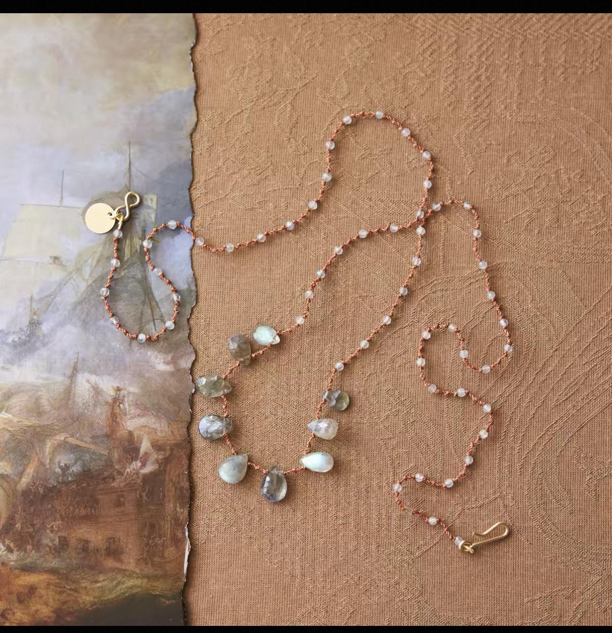 Labradorite Drop Necklace