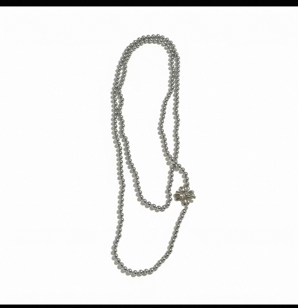 Silver Bead Necklace