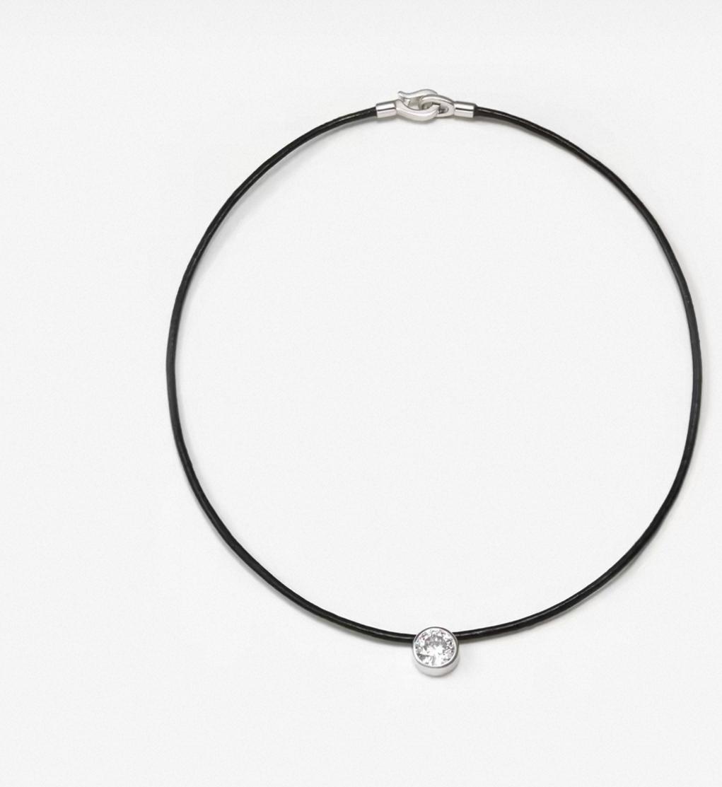 Black Cord Pendant Necklace