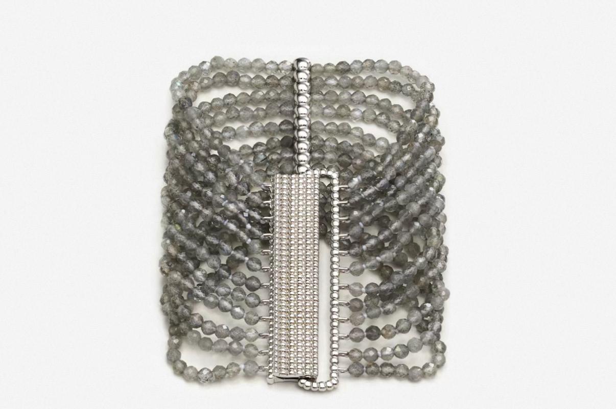 Labradorite Beaded Cuff