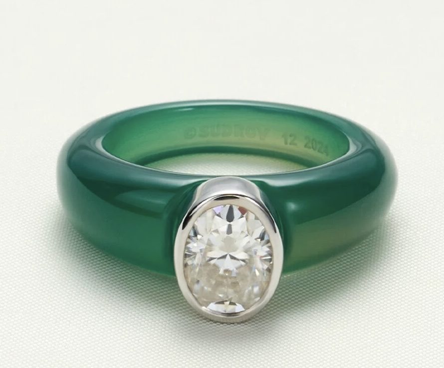Green Diamond Ring